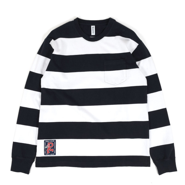 Reception Striped Longsleeve Pocket T-Shirt F0155