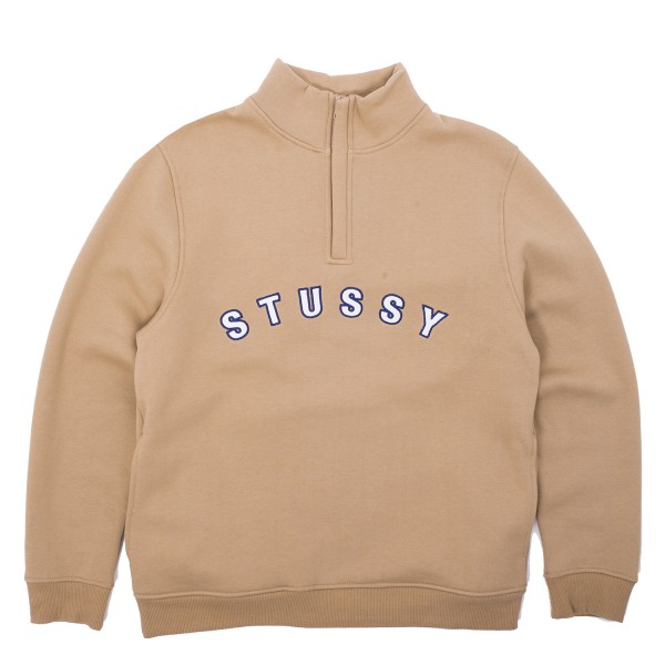 Stussy Quarter Zip Mock Neck Sweatshirt