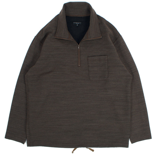 Engineered Garments Zip Mock Neck Knit Sweater 25F1B035 Brown