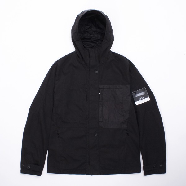 Stone Island Shadow Garment Dyed Raso-R 3-Layer Hooded Jacket