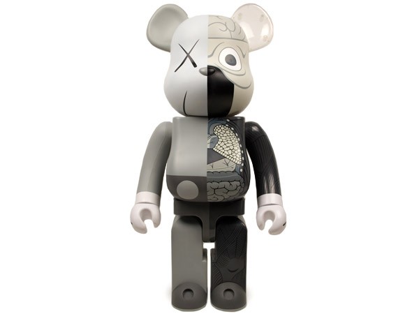 Original Fake Kaws Companion Bearbrick Grey - 1000