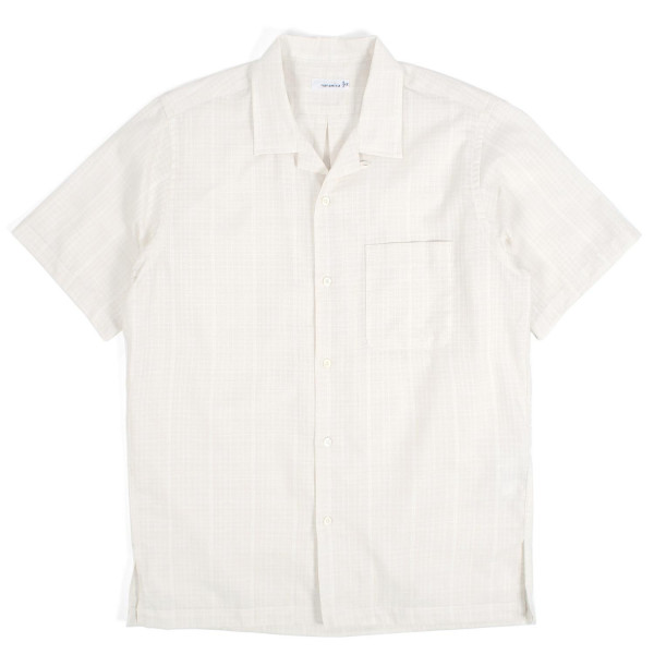 Nanamica Open Collar Panama Shortsleeve Shirt S26SG066 Off White