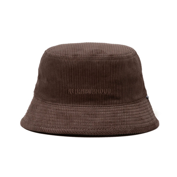 Neighborhood Corduroy Bucket Hat 252YGNH-HT03 Brown