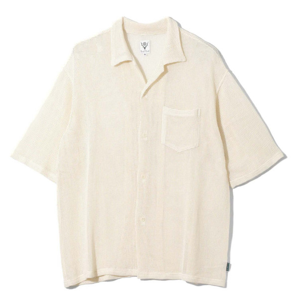 South2 West8 Open Collar Shortsleeve Shirt SX739 White