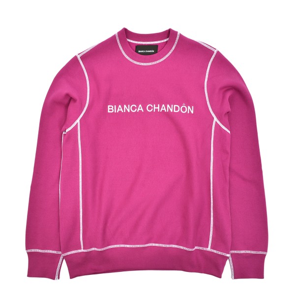 Bianca Chandon Contrast Stitch Logotype Crewneck Sweatshirt