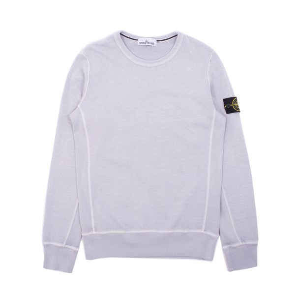 Stone Island Malfile Fleece Garment Dye Crewneck Sweatshirt