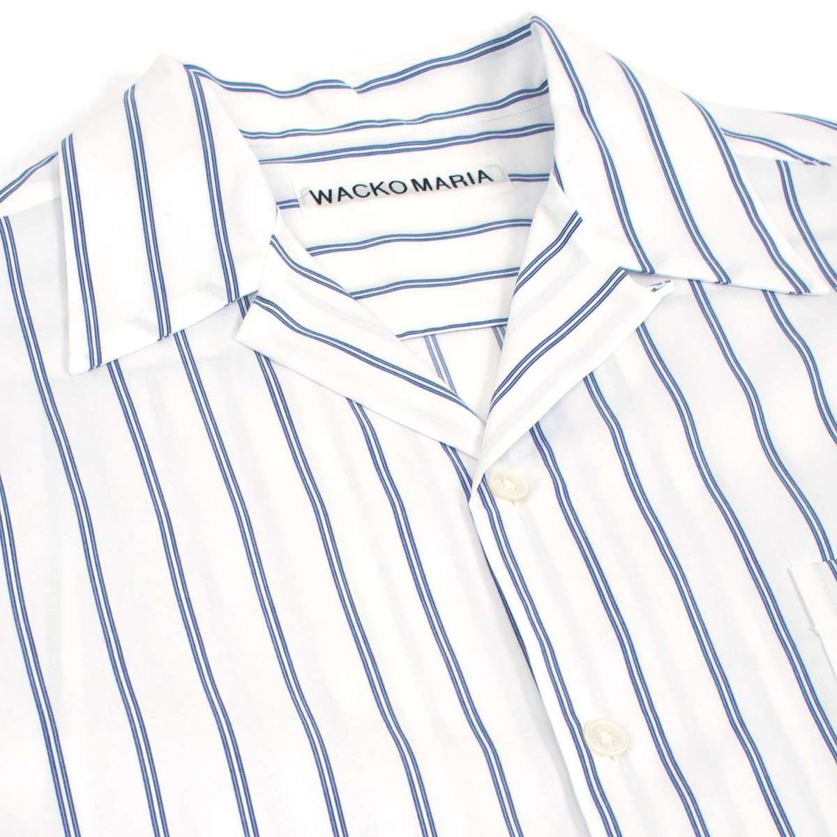 Wacko Maria Striped Open Collar Shortsleeve Type-2 Shirt