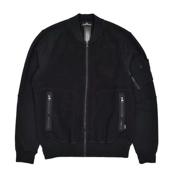 Stone Island Shadow Project Inverted Fleece Bomber Jacket