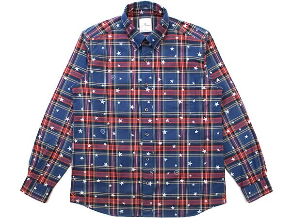 Uniform Experiment Star Check Print Flannel Shirt