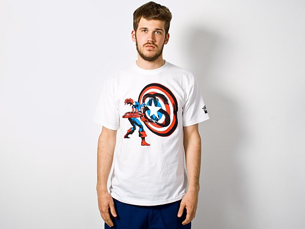 Stussy Marvel Captain America T-Shirt