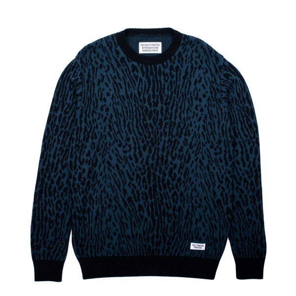 Wacko Maria Leopard Jacquard Sweater