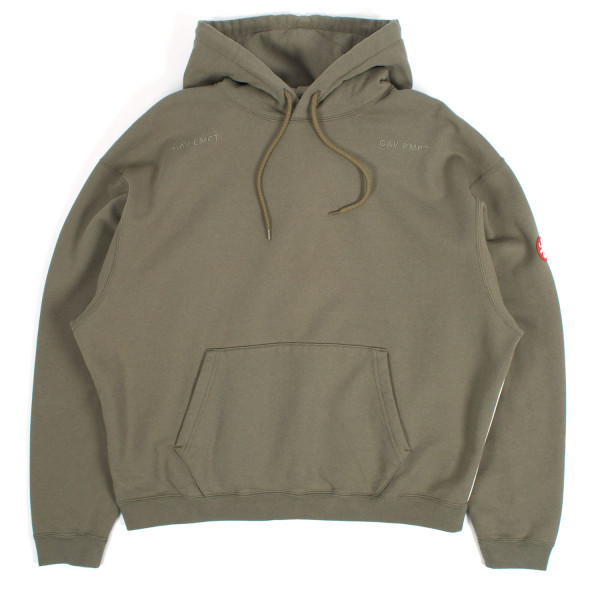 Cav Empt Solid Loose Hooded Sweatshirt CES28CS13 Green