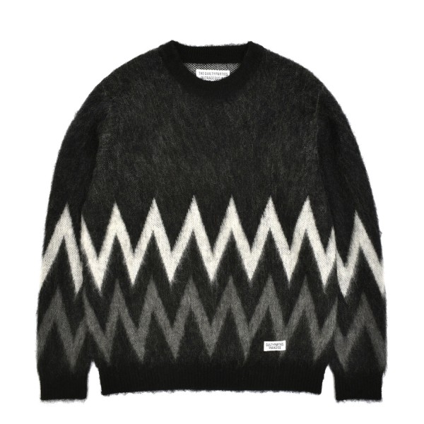 Wacko Maria Zigzag Mohair Crewneck Sweater