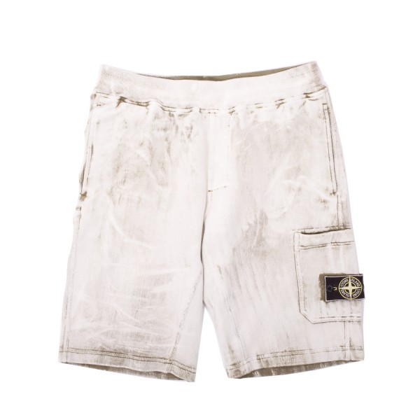 Stone Island Hand Corrosion Fleece Bermuda Shorts