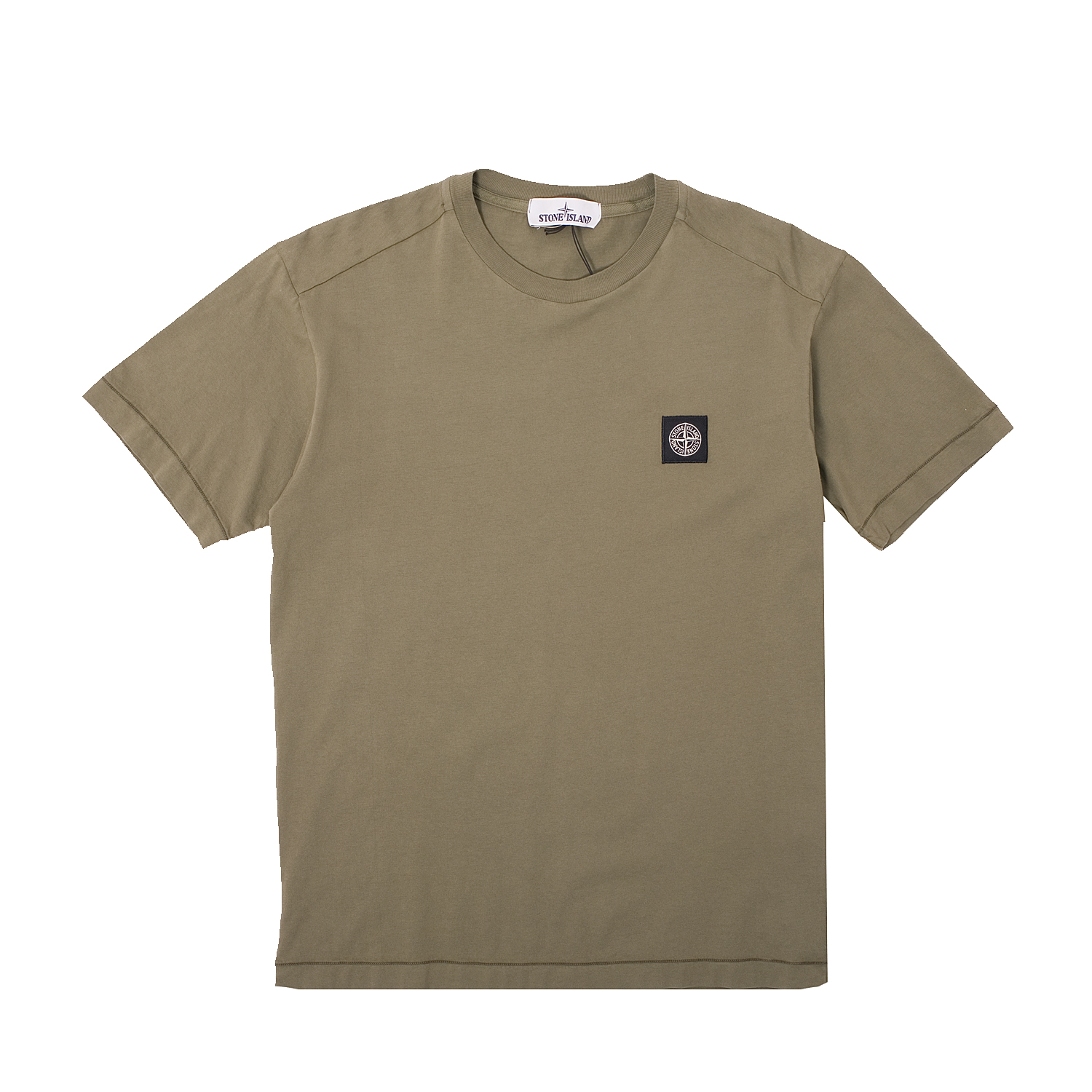 stone island logo patch t shirt