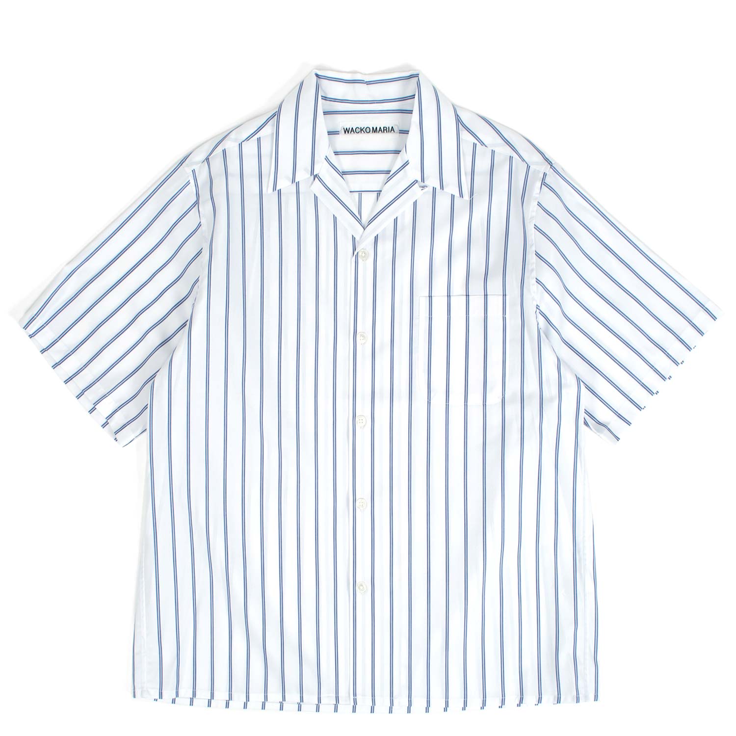 Wacko Maria Striped Open Collar Shortsleeve Type-2 Shirt