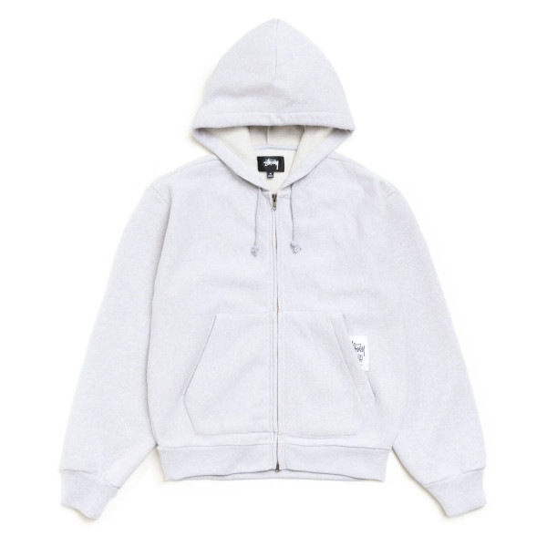 Stussy Brass Zip Knit Hooded Sweater 118593 Heather Grey