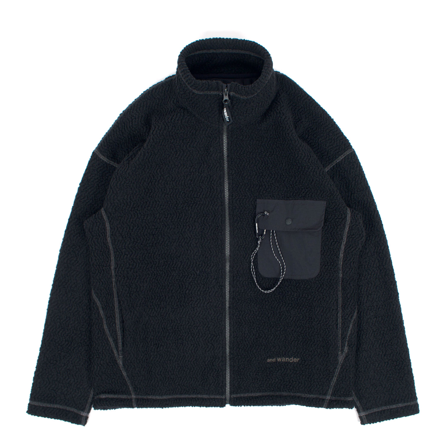 ANCELLM - VEGAN LEATHER BOA ZIP JACKET | BLACK | ジャケット
