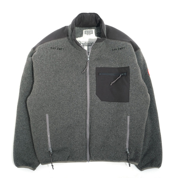 Cav Empt Furry Back Fleece Zip Up Jacket