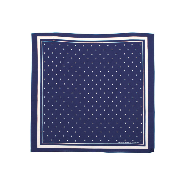 Visvim Cotton Silk Chambray Bandana 03 Navy 0125103003001