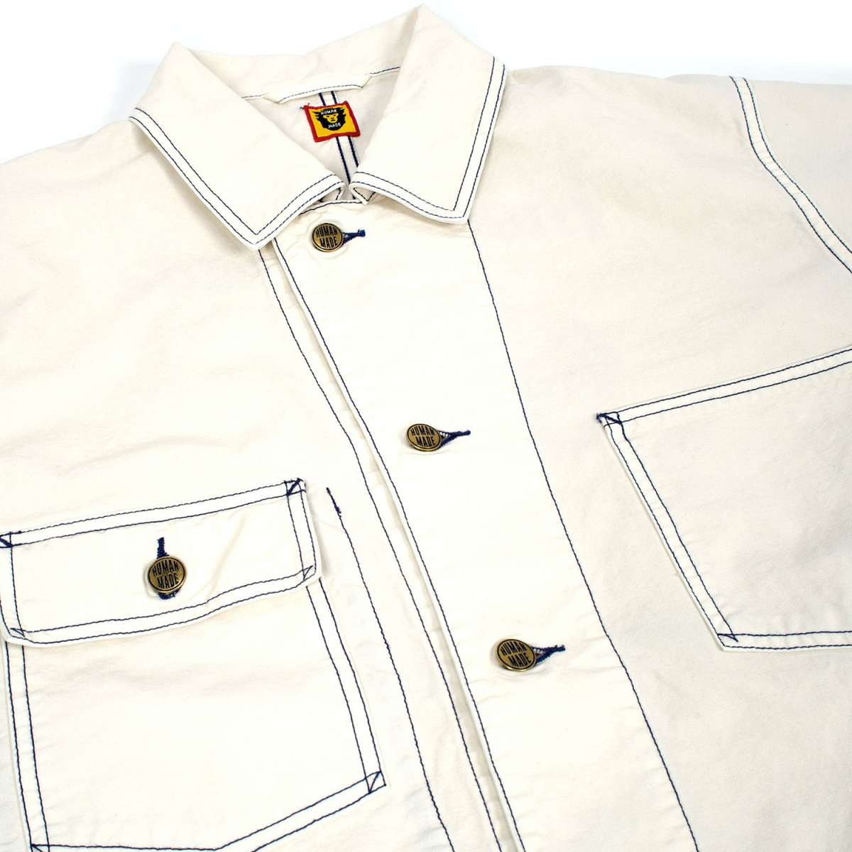 HUMAN MADE クリーム色ジャケット Human Made Washed Duck Coverall Jacket Beige | REVERSIBLE