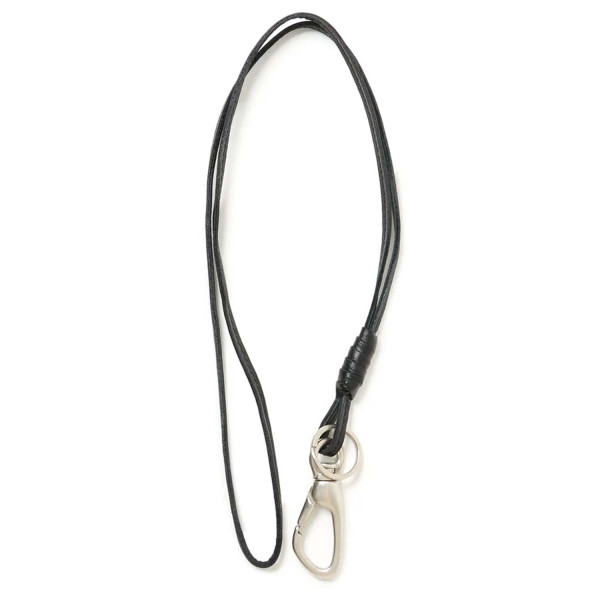 Nonnative Worker Key Ring With Leather Cord NN-A4902 Black