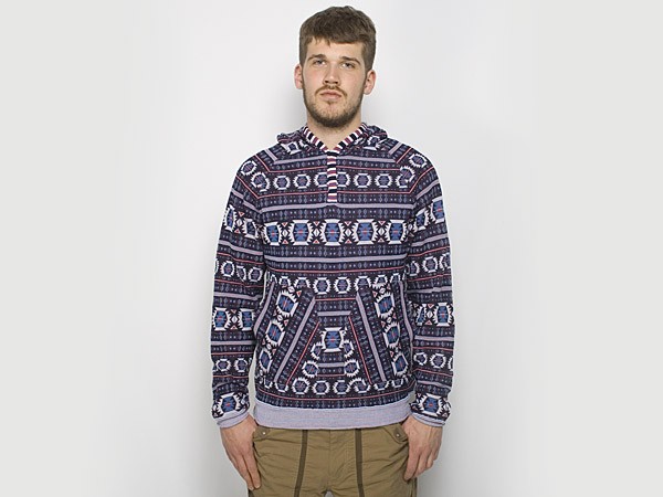 Jacquard patterned sales hooded sweater