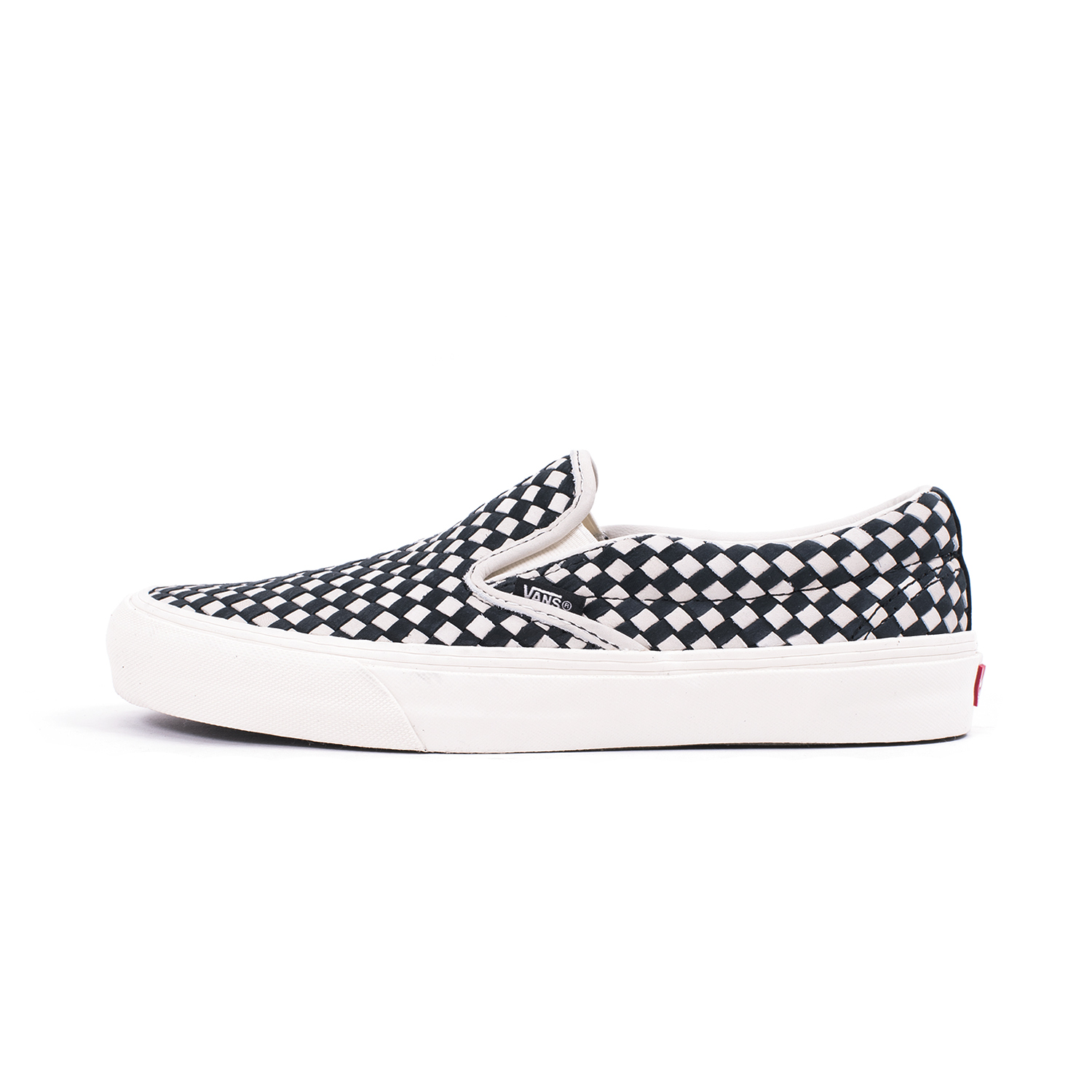 vans embossed woven suede slip on