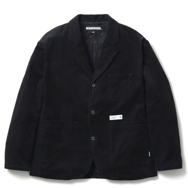 Neighborhood Corduroy 3B Jacket 252ZANH-JKM01 Black
