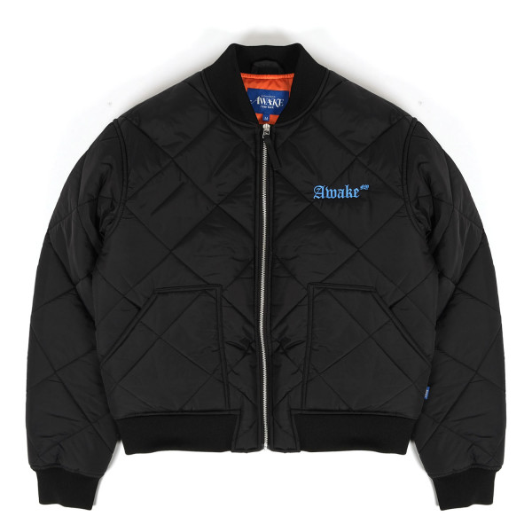 Awake NY Quilted Patch Bomber Jacket