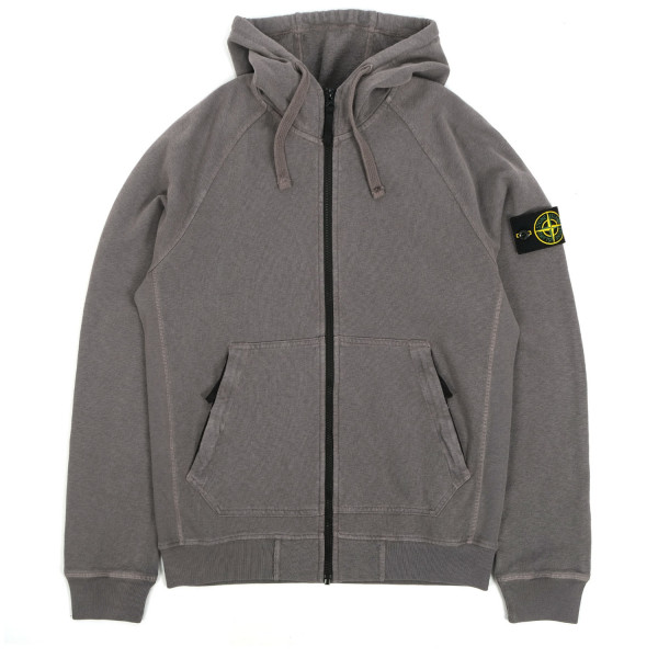 Stone Island Zip Hooded Sweatshirt