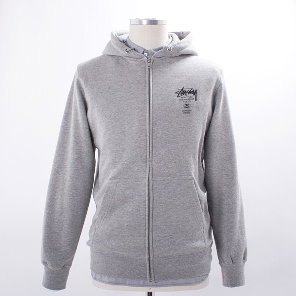 Stussy World Tour Zip Hooded Sweatshirt