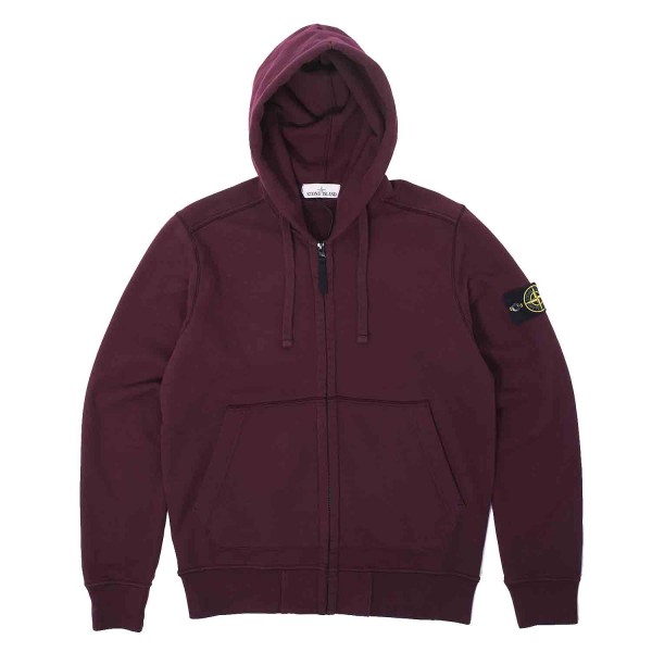 Stone island clearance burgundy sweatshirt
