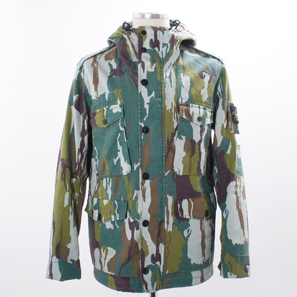 Stone Island Flowing Camo MA-65 Hooded Field Parka