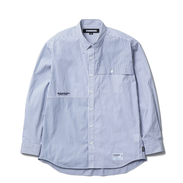 Neighborhood Multi Stripe Longsleeve Shirt 251BENH-SHM01 Blue