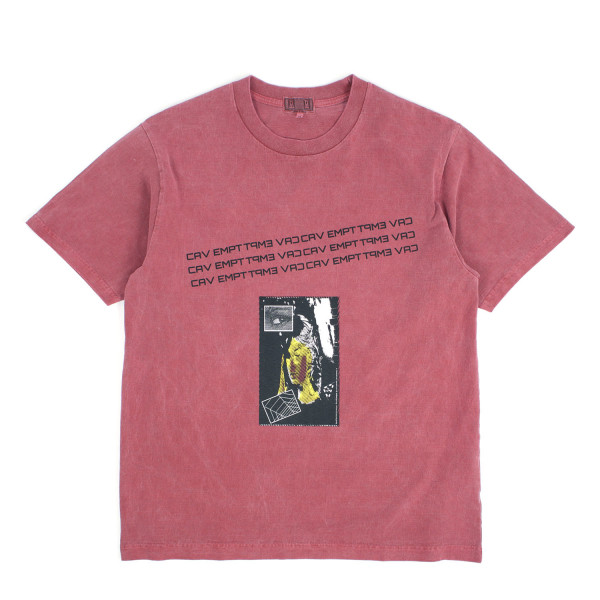 Cav Empt Overdye Rhetorical Operations T-Shirt CES28T07 Burgundy