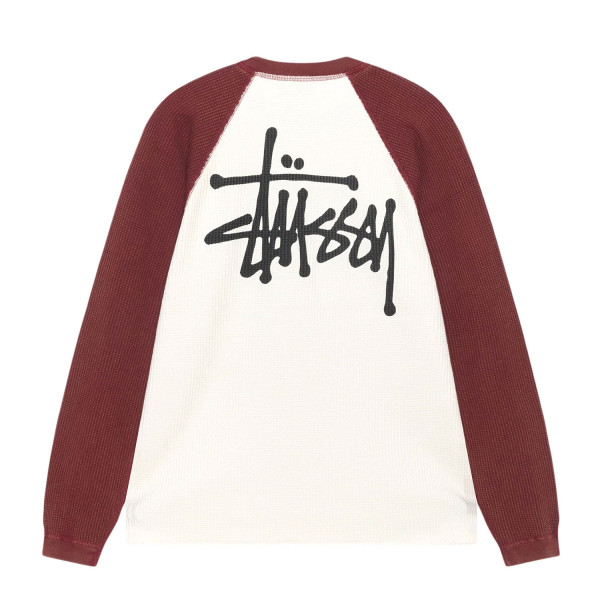 Stussy RaglanThermal Longsleeve T-Shirt 1140362 Off White