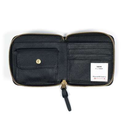 visvim ビズビム レザー コンパクト ウォレット 財布 LEATHER visvim Leather Bi-Fold Black | HAVEN