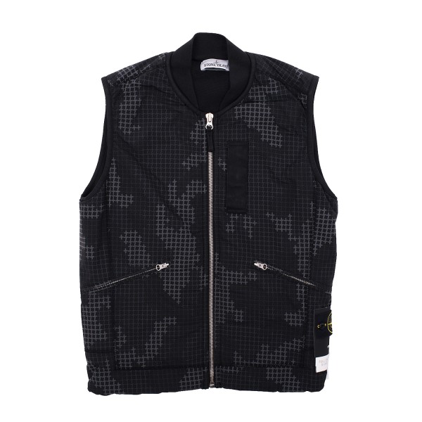 Stone Island Full Compact Rip Stop SI Check Camo Gilet