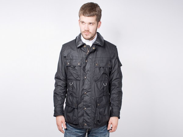 barbour waxed field jacket